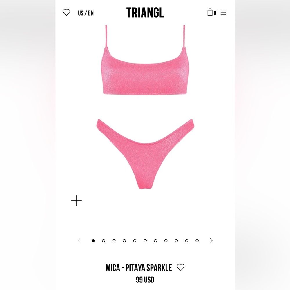 Triangl- MICA PITAYA SPARKLE BIKINI SET size L